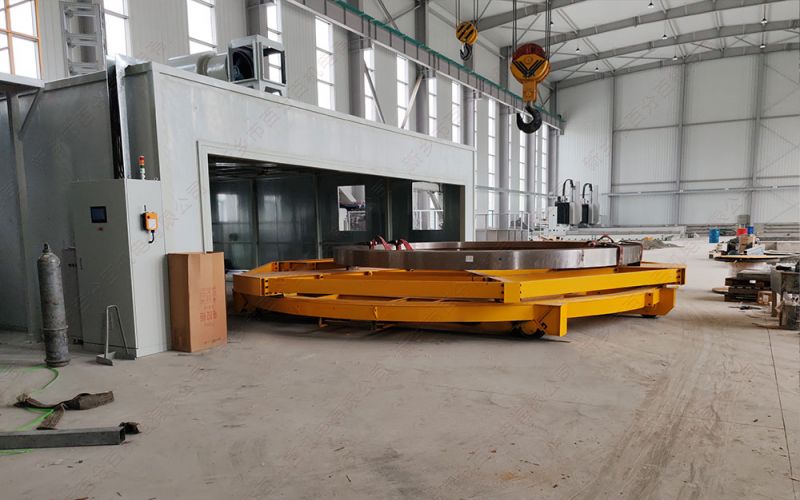 環(huán)保設(shè)備噴砂房配套的有軌電動轉(zhuǎn)運(yùn)車：效率、安全、環(huán)保