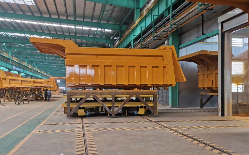 噴涂線(xiàn)配套的轉(zhuǎn)運(yùn)物料用軌道平車(chē)好還是無(wú)軌電動(dòng)平車(chē)好